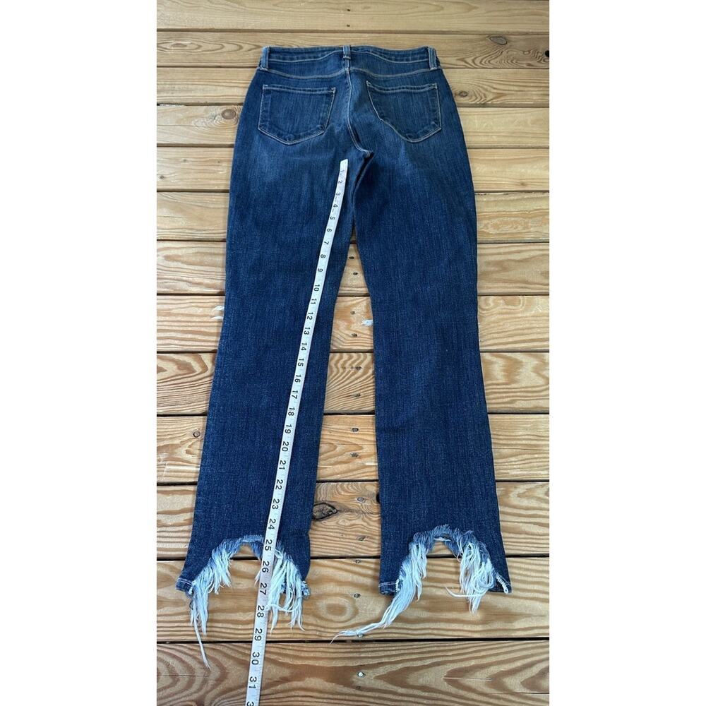 NWT L’Agence High Rise Distressed Jeans Size 25 Women’s Blue High Line - Picture 7 of 9